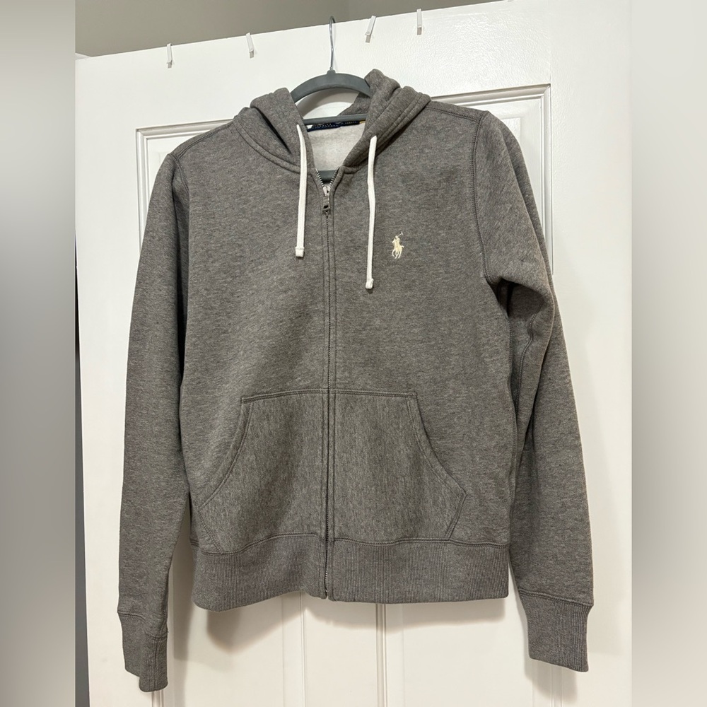 Ralph Lauren Heather Gray Hoodie — Women’s M, Excellent Condition
